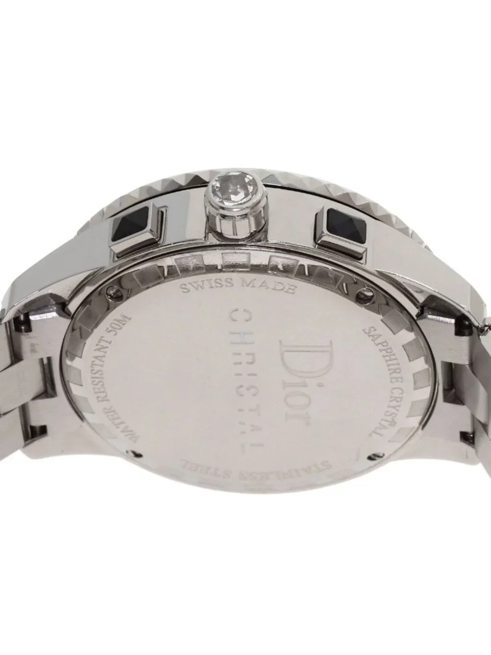 Dior Crystal Chronograph Diamond Watch SS